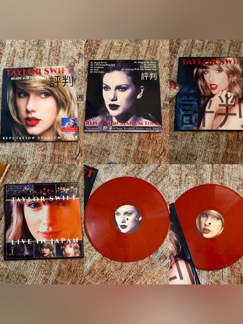 Taylor Swift Red Vinyl Records and Album Covers